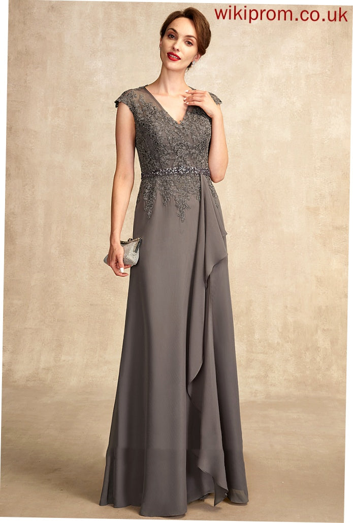 Buy Sequins A-Line With Cascading the Mother Ruffles Chiffon Lace