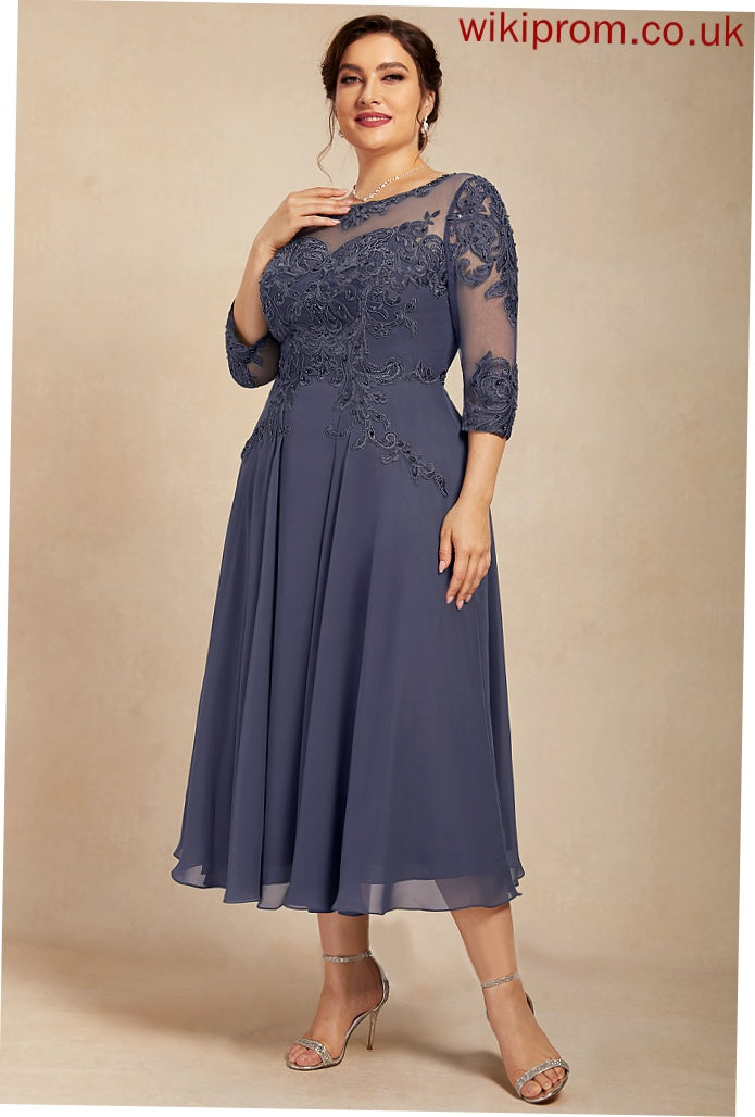 Formal Dresses Lace A-line Round Dresses Chiffon Jada Neck