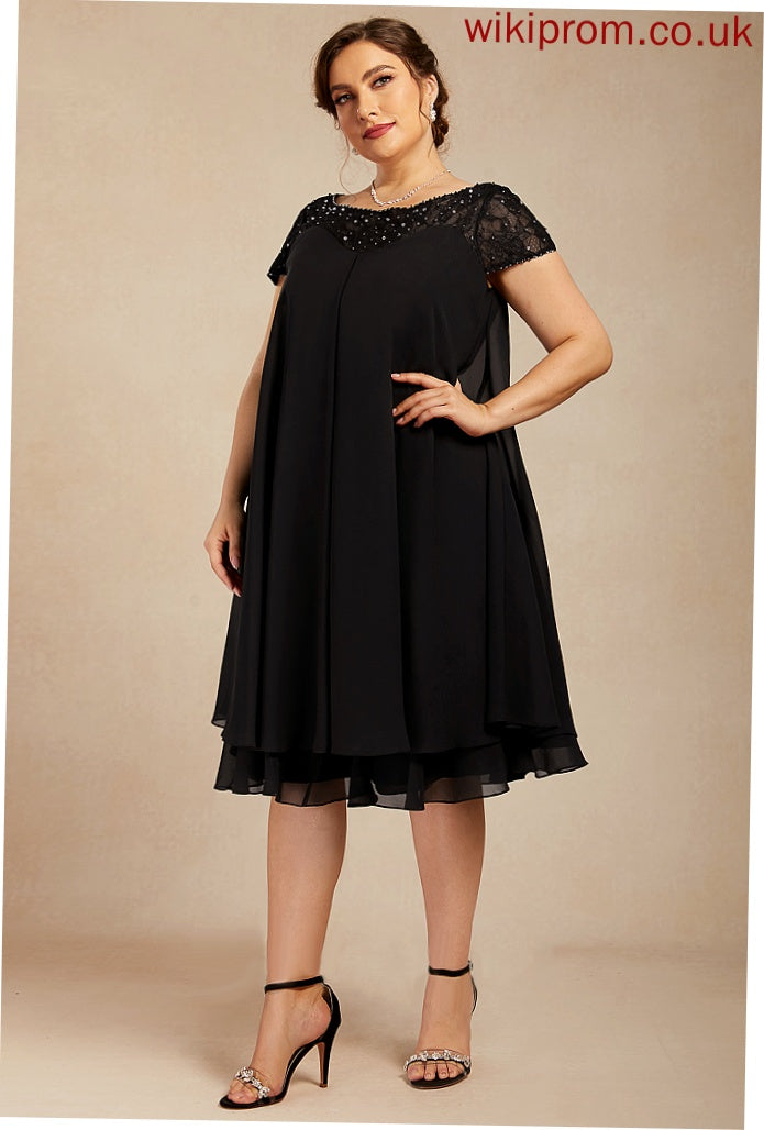 Neck Empire Round Chiffon Dresses Formal Dresses Kayla