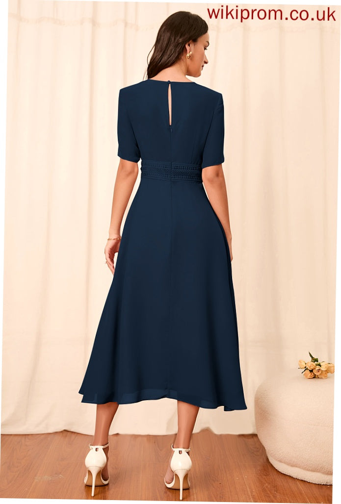 Sleeves Knee-Length A-Line Silhouette Straps Length Fabric Sleeve Deja Bridesmaid Dresses