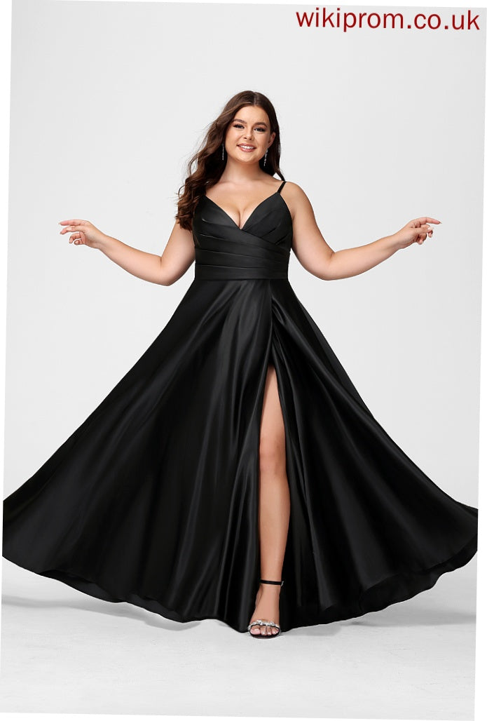 Neckline Length Ruffle A-Line Silhouette V-neck Floor-Length Fabric Embellishment Akira Bridesmaid Dresses