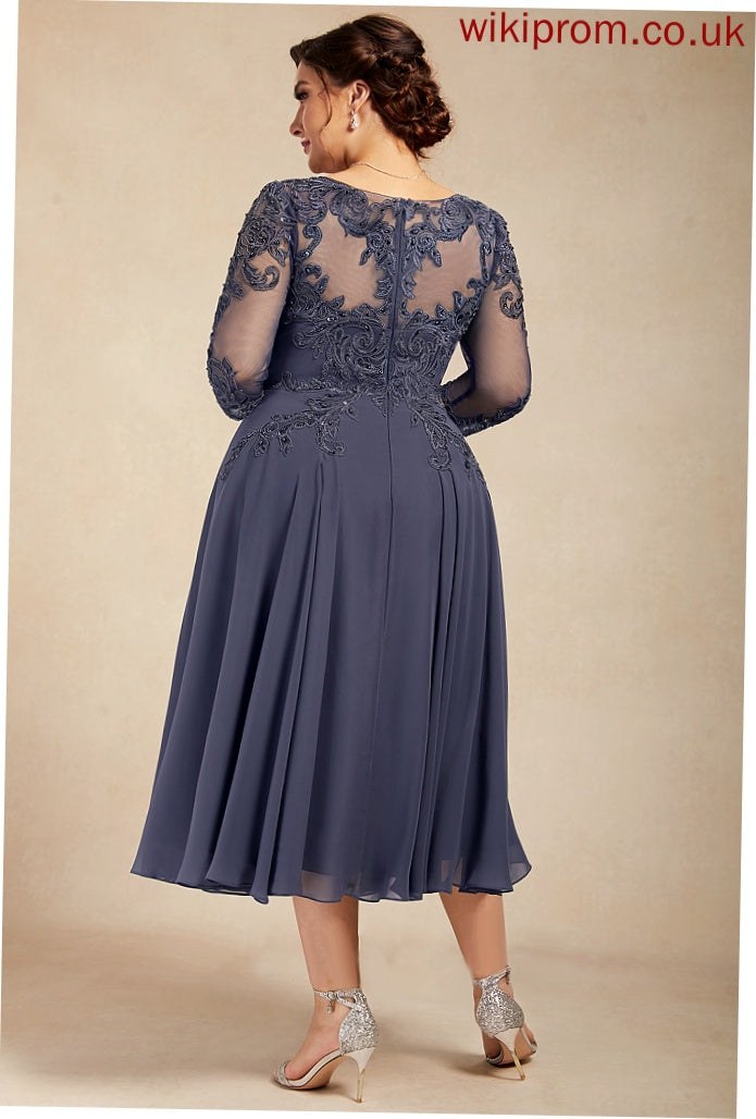 Formal Dresses Lace A-line Round Dresses Chiffon Jada Neck