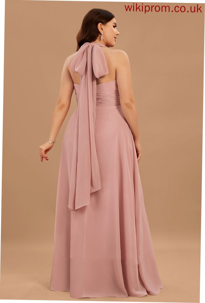 Shoulder Formal Dresses Halter V-Neck Eileen One Dresses A-line Chiffon