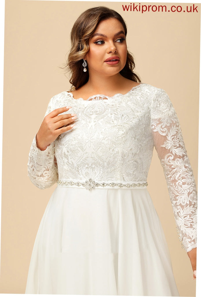 Dress Court Beading A-Line Wedding Wedding Dresses Train Lace Chiffon With Esmeralda