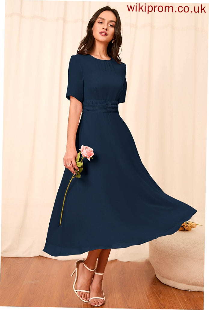 Sleeves Knee-Length A-Line Silhouette Straps Length Fabric Sleeve Deja Bridesmaid Dresses