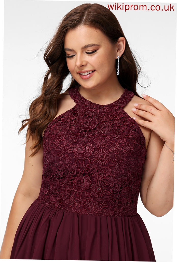 Cocktail Dresses Scoop Lace Chiffon Madisyn With Short/Mini Neck Dress Lace Cocktail A-Line