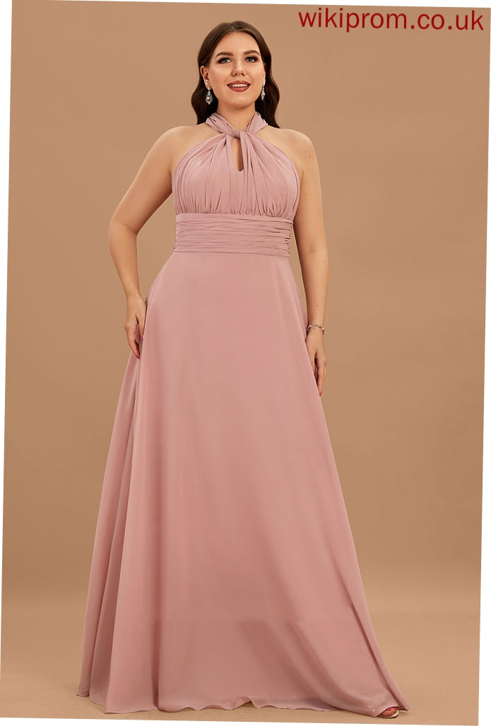 Shoulder Formal Dresses Halter V-Neck Eileen One Dresses A-line Chiffon