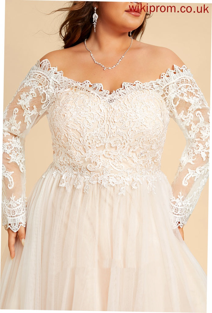 Dress Chapel Train Philippa Off-the-Shoulder Lace Tulle Ball-Gown/Princess Wedding Wedding Dresses