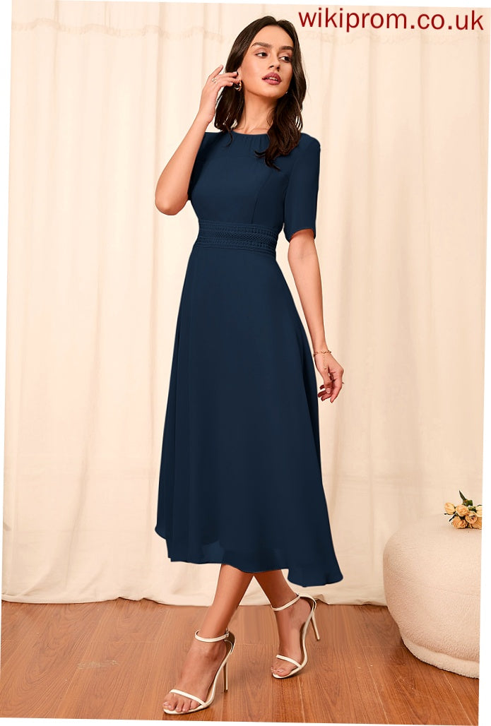 Sleeves Knee-Length A-Line Silhouette Straps Length Fabric Sleeve Deja Bridesmaid Dresses