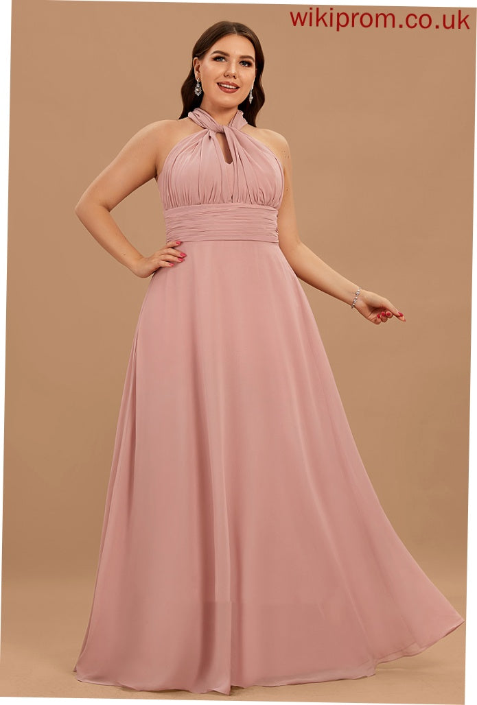 Shoulder Formal Dresses Halter V-Neck Eileen One Dresses A-line Chiffon