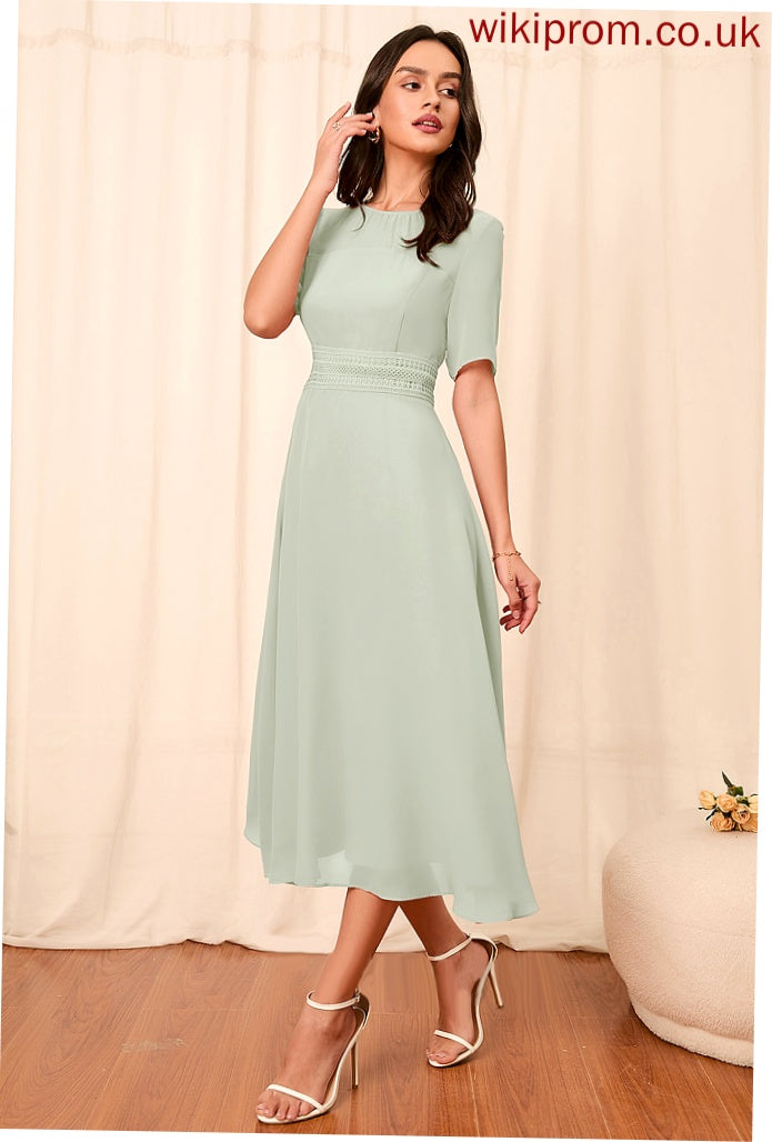 Sleeves Knee-Length A-Line Silhouette Straps Length Fabric Sleeve Deja Bridesmaid Dresses