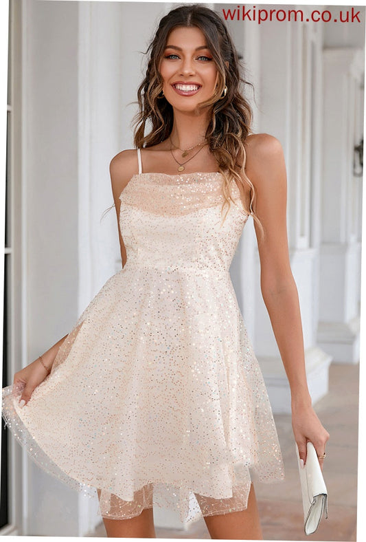 Short/Mini Homecoming Dresses Square Neckline Homecoming Dress Amara A-Line