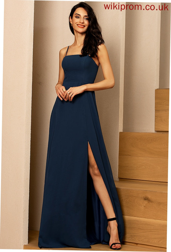 Silhouette Square Floor-Length A-Line Neckline Length Straps&Sleeves Fabric Meredith A-Line/Princess Natural Waist V-Neck Bridesmaid Dresses