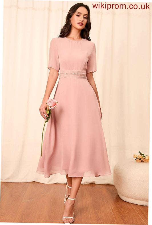 Sleeves Knee-Length A-Line Silhouette Straps Length Fabric Sleeve Deja Bridesmaid Dresses