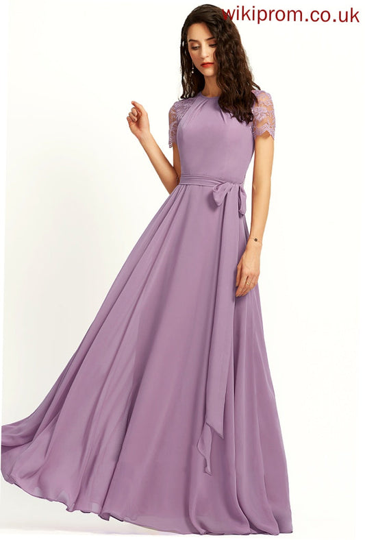 Neckline ScoopNeck A-Line Fabric Lace Length Silhouette Straps Floor-Length Hana Sleeveless Floor Length Bridesmaid Dresses