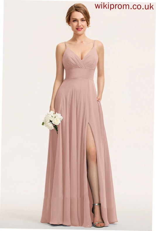 Chiffon Dresses Formal Dresses A-line V-Neck Pam