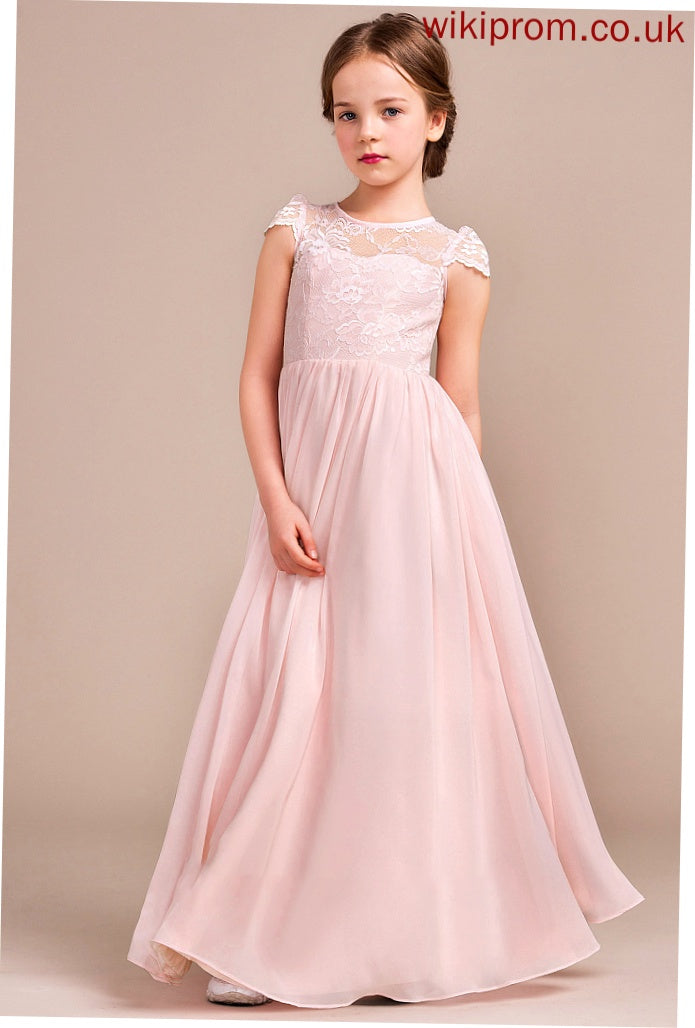 A-LineScoopNeckFloor-LengthChiffonLaceJuniorBridesmaidDress#81155 Leah Junior Bridesmaid Dresses