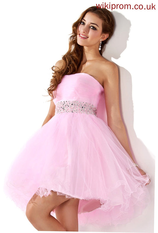 Sweetheart Homecoming Dresses Beading With Homecoming Dress A-Line Tulle Short/Mini Damaris Sequins