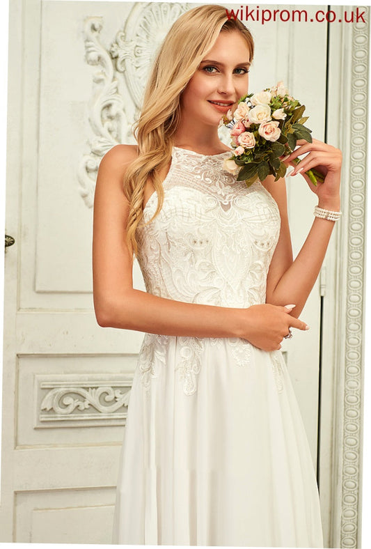 Scoop Dress Chiffon Winnie Lace Wedding Dresses Floor-Length Wedding A-Line