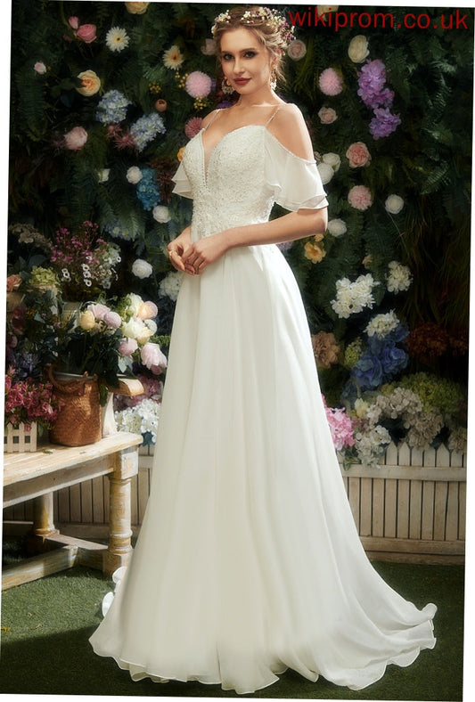 Desiree Ruffle A-Line Organza Court Wedding Sequins Wedding Dresses Dress Train Beading With Sweetheart