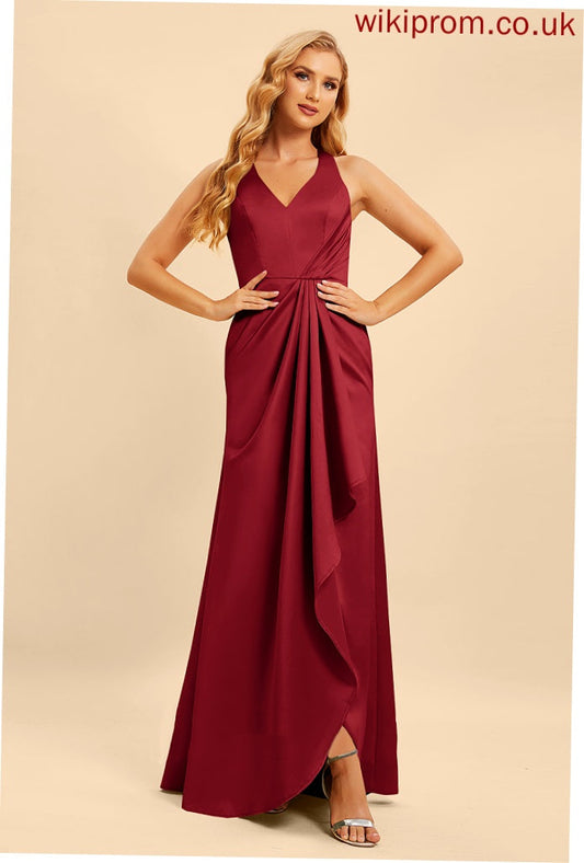 Neckline A-Line SplitFront Floor-Length Fabric Silhouette Length V-neck Embellishment Ruffle Jess Floor Length Bridesmaid Dresses