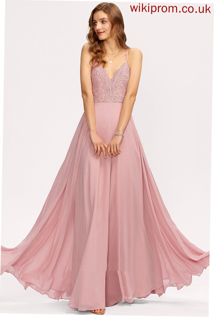 Natalia V-Neck A-line Formal Dresses Chiffon Dresses