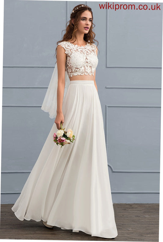 Sequins Brooklynn Chiffon Beading Wedding Dress A-Line Wedding Dresses Lace Floor-Length With