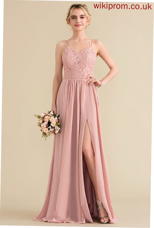 Lace Sweetheart Floor-Length Prom Dresses Vera Chiffon A-Line