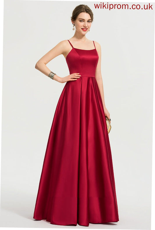 Length Neckline Floor-Length Silhouette A-Line Fabric Straps&Sleeves Satin Square Irene Bridesmaid Dresses