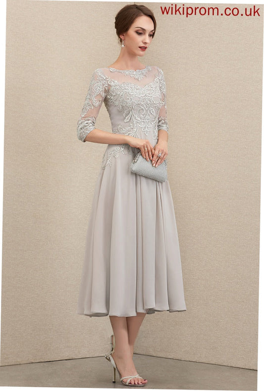 Formal Dresses Lace A-line Round Dresses Chiffon Jada Neck