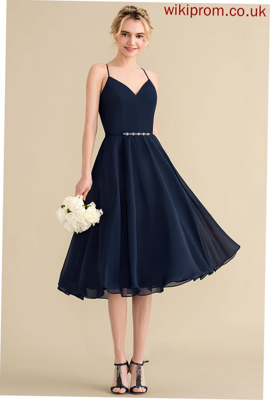 Homecoming Dresses V-neck Homecoming A-Line Chiffon With Julianne Beading Knee-Length Dress Sequins