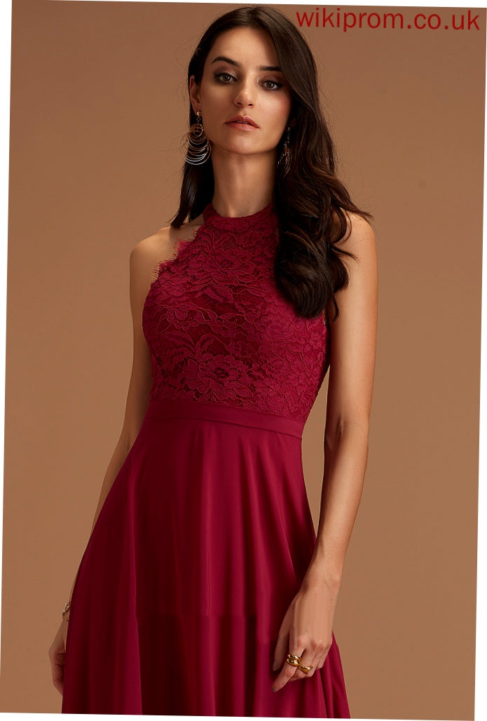 Chiffon Formal Dresses Camille Neck Round Dresses A-line