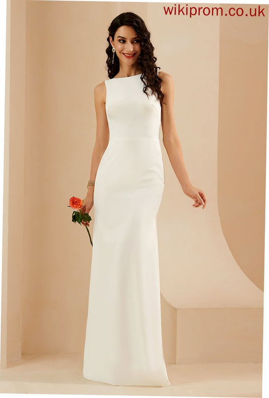 Karlie Floor-Length Dress Wedding Dresses Crepe Trumpet/Mermaid Stretch Wedding