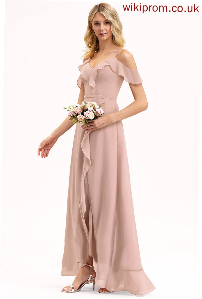 Dresses V-Neck Jade A-line Chiffon Formal Dresses