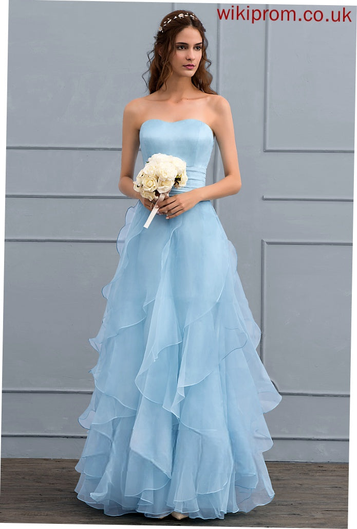 Ruffles Charmeuse Lucia Floor-Length With Wedding Organza A-Line Sweetheart Wedding Dresses Dress Cascading