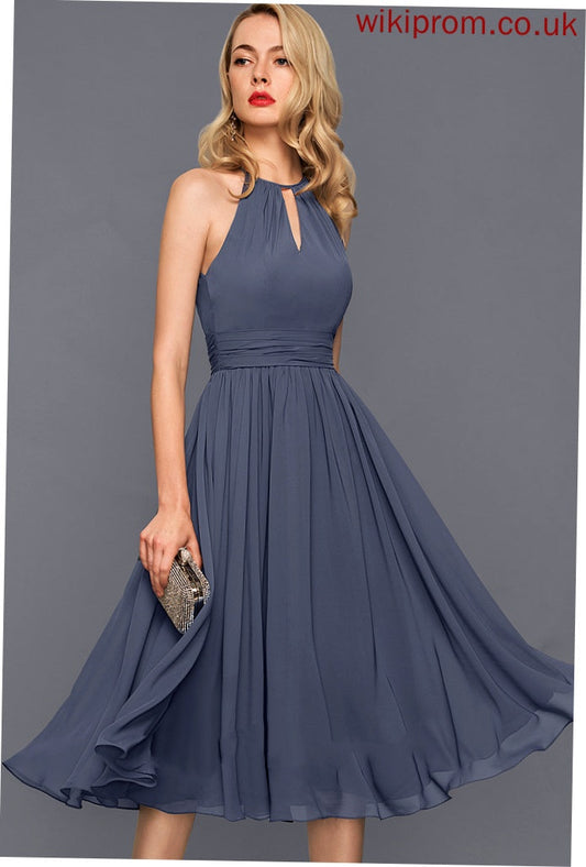 Neck Formal Dresses A-line Dresses Rosie Chiffon Round