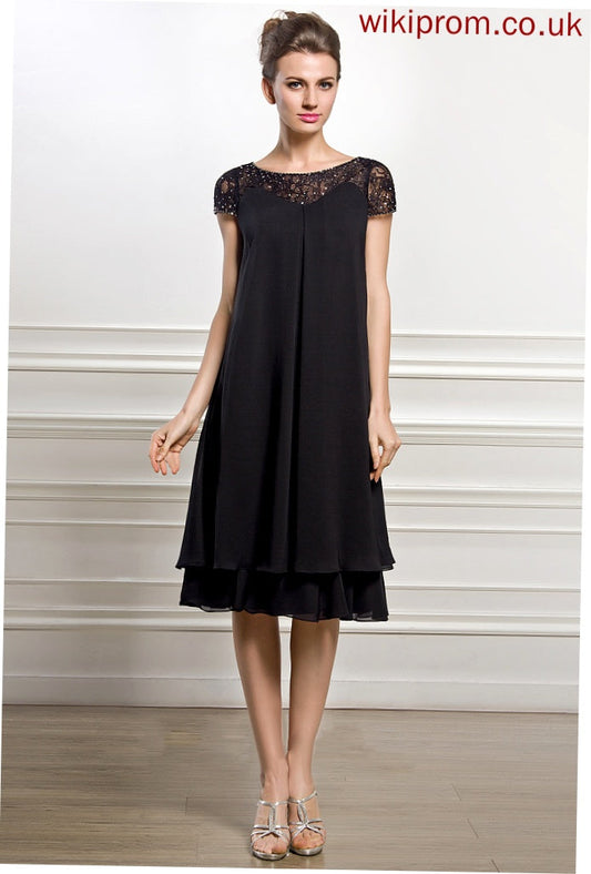 Neck Empire Round Chiffon Dresses Formal Dresses Kayla