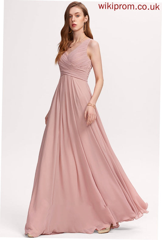 A-line Dresses Chiffon Jaylah Formal Dresses V-Neck