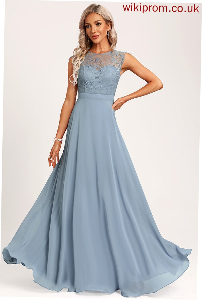 Fabric Neckline Straps&Sleeves A-Line Floor-Length Length Silhouette Scoop Alisha Bridesmaid Dresses