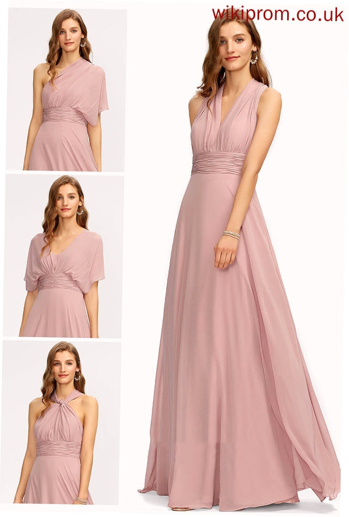 Shoulder Formal Dresses Halter V-Neck Eileen One Dresses A-line Chiffon