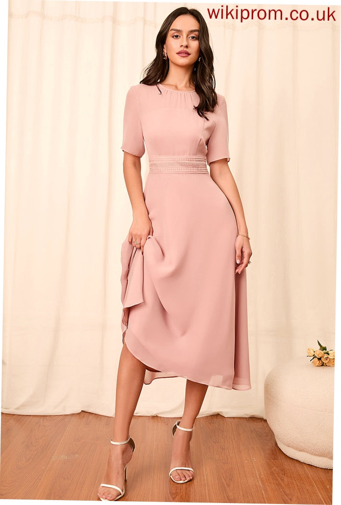 Sleeves Knee-Length A-Line Silhouette Straps Length Fabric Sleeve Deja Bridesmaid Dresses