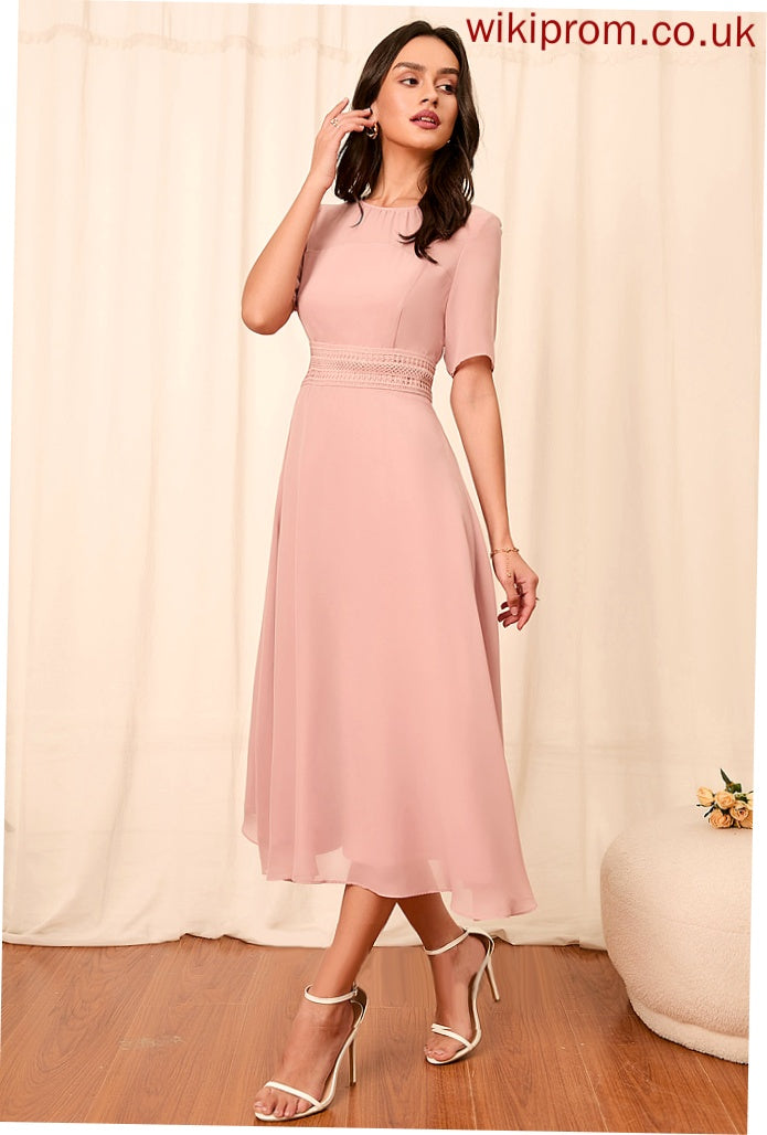 Sleeves Knee-Length A-Line Silhouette Straps Length Fabric Sleeve Deja Bridesmaid Dresses