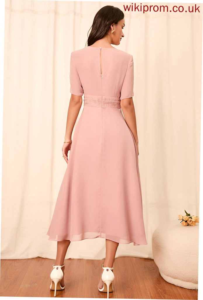 Sleeves Knee-Length A-Line Silhouette Straps Length Fabric Sleeve Deja Bridesmaid Dresses