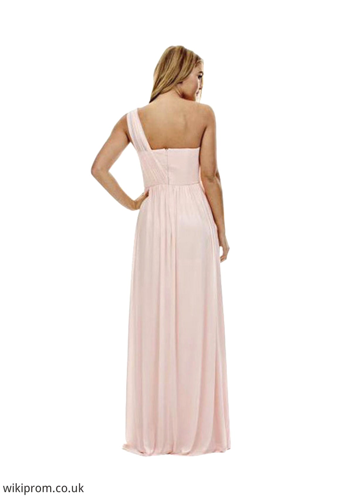 A-Line/Princess One-Shoulder Long/Floor-Length Chiffon Bridesmaid Dresses Jaylen SWKP0025329