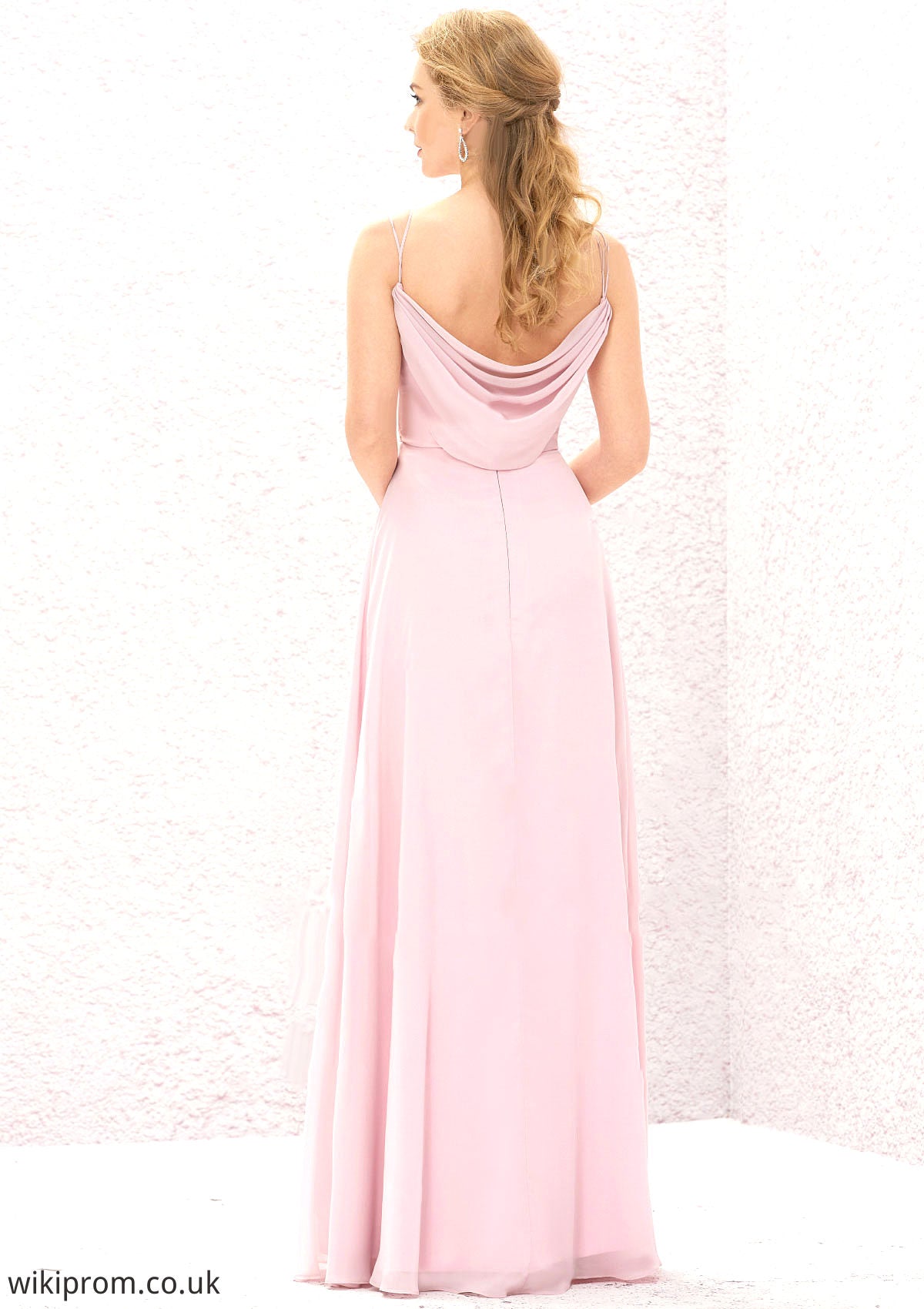 A-line Sweetheart Sleeveless Long/Floor-Length Chiffon Bridesmaid Dresses With Pleated Karli SWKP0025335