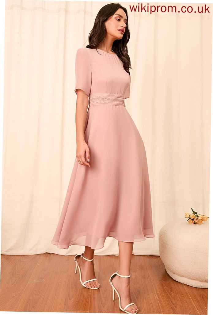 Sleeves Knee-Length A-Line Silhouette Straps Length Fabric Sleeve Deja Bridesmaid Dresses