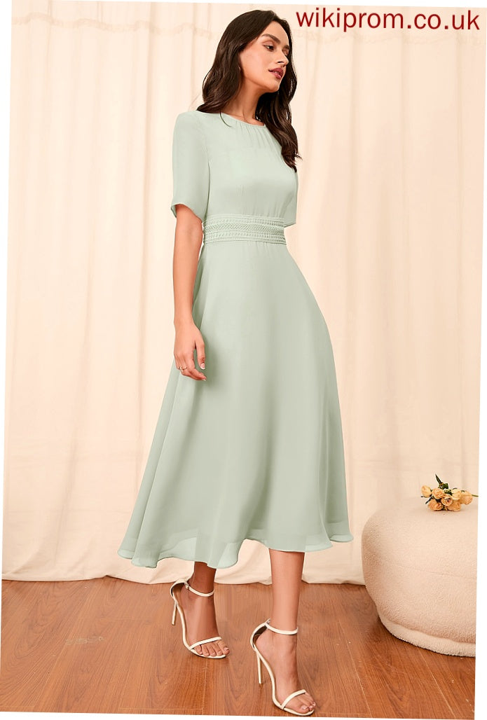 Sleeves Knee-Length A-Line Silhouette Straps Length Fabric Sleeve Deja Bridesmaid Dresses