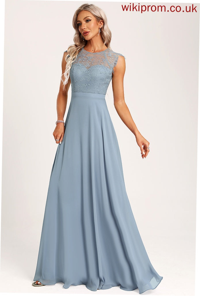 Fabric Neckline Straps&Sleeves A-Line Floor-Length Length Silhouette Scoop Alisha Bridesmaid Dresses