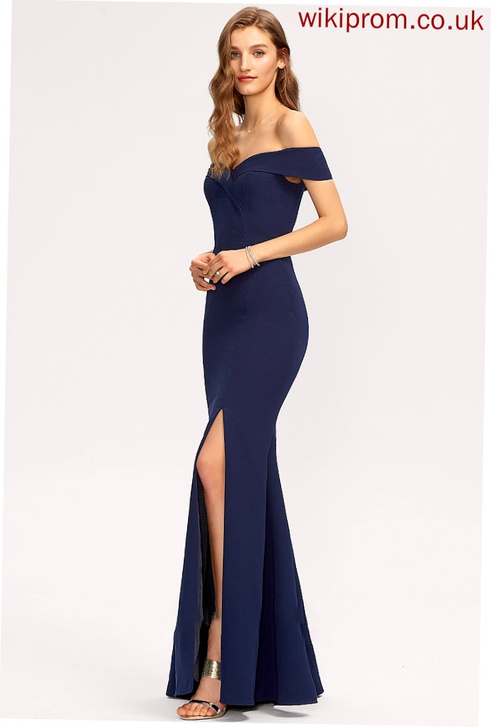 Floor-Length Fabric Off-the-Shoulder Silhouette Embellishment SplitFront Trumpet/Mermaid Neckline Length Jaylen A-Line/Princess Floor Length Bridesmaid Dresses