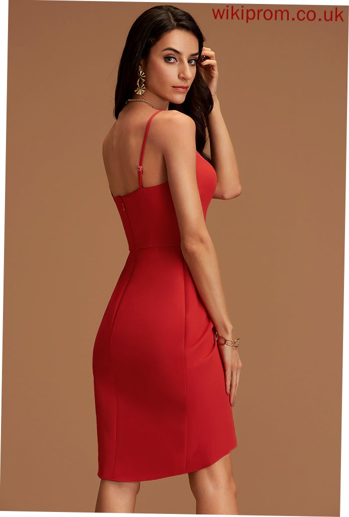 Dresses V-Neck Jayleen Stretch Crepe Formal Dresses Sheath